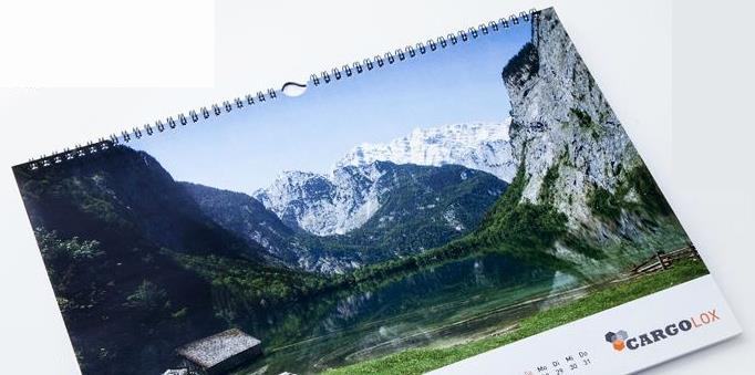 9408154   Veggkalender stående A4 med spiral 210 x 297 mm, 170 gr. papir